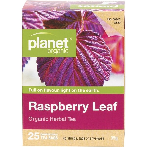 Planet Organic Raspberry Leaf Herbal Tea Bags 25 Pack