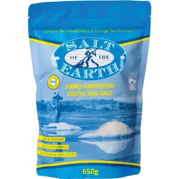 SALT OF THE EARTH Celtic Sea Salt Fine 650g