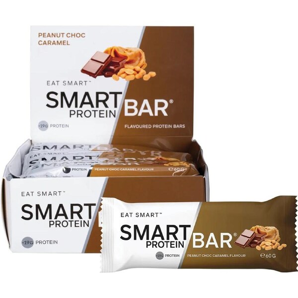Smart Protein Bar Peanut Choc Caramel Flavour Protein Bar 60g (Pack of 12)