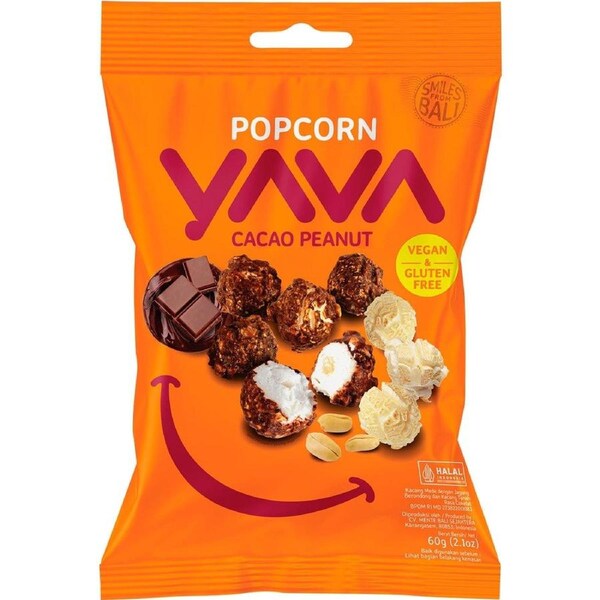YAVA Popcorn Cacao Peanut 60g