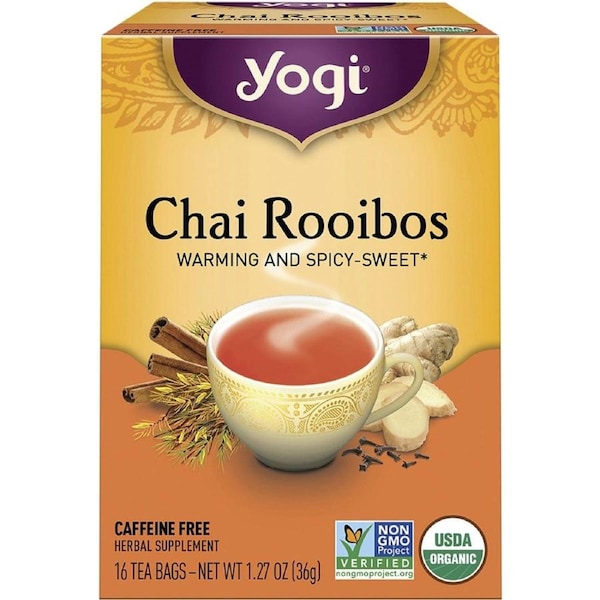 Yogi Tea Herbal Tea Bags Chai Rooibos 16 Pack