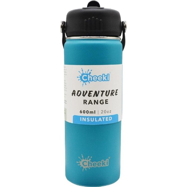 Cheeki Stainless Steel Bottle Adventure Insulated Aqua 600ml