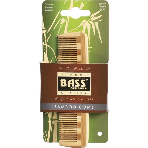 Bass Brushes Bamboo Comb Pocket Size Fine Tooth