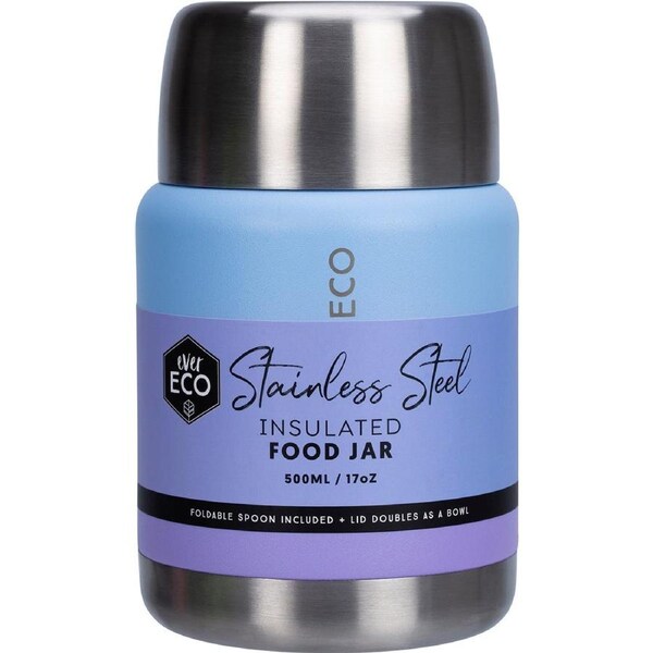 Ever Eco Insulated Stainless Steel Food Jar Balance with Foldable Spoon & Bowl 500ml