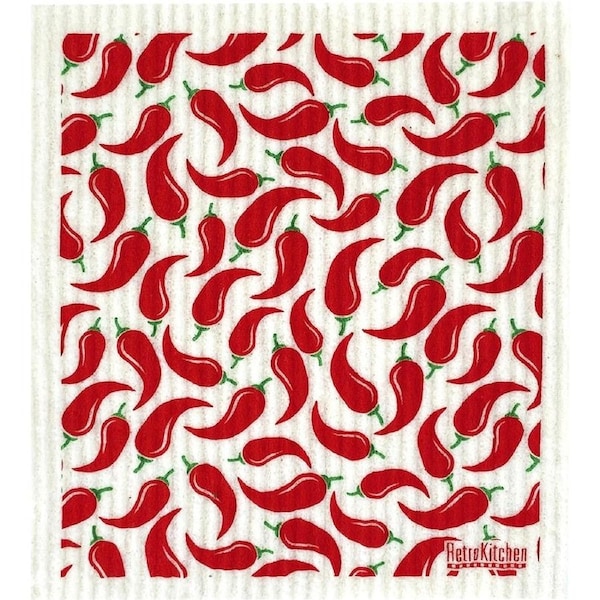 Retrokitchen 100% Compostable Sponge Cloth Chillies