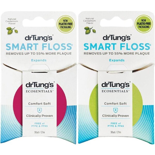 Dr Tung's Smart Dental Floss (Colour May Vary) 27m (Pack of 5)