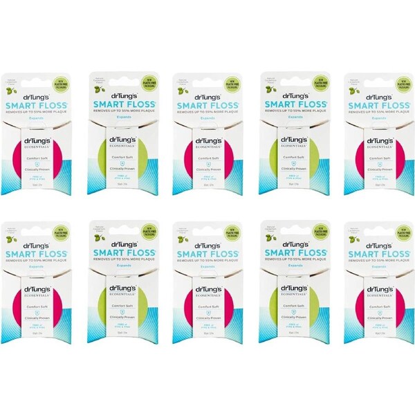 Dr Tung's Smart Dental Floss (Colour May Vary) 27m (Pack of 10)