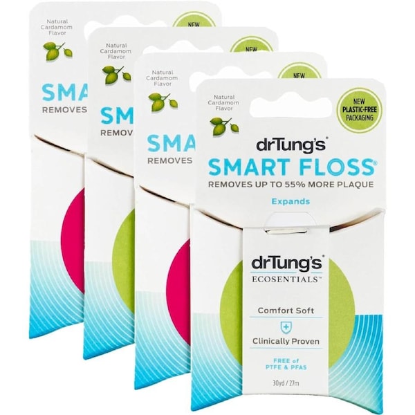 Dr Tung's Smart Dental Floss (Colour May Vary) 27m (Pack of 4)