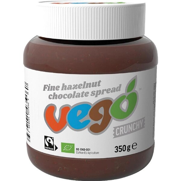Vego Hazelnut Chocolate Spread Crunchy 350g (Pack of 6)