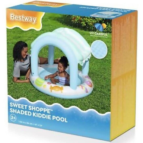 Bestway - Sweet Shoppe Shaded Kiddie Inflatable Pool 34 L