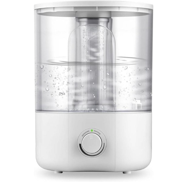 Air Humidifier for Whole House Room, 4L Ultrasonic Cool Mist Humidifier for Large Room, Adjustable 360° Knob, Auto Shut-Off, Aroma Diffuser, Essential Oil Function, Lower Noise, Humidify for Any Room