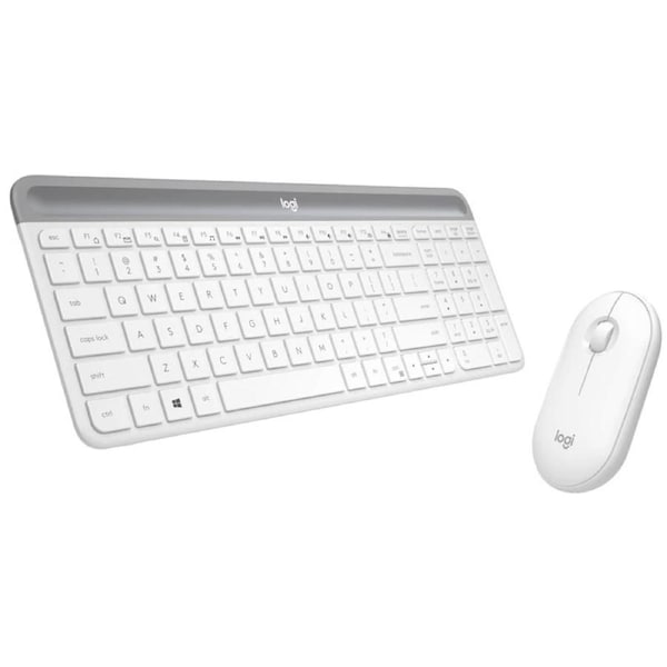 Logitech MK470 Slim Wireless Keyboard and Mouse Combo White