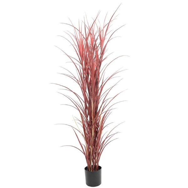 Luxury Burgundy Tall Potted Artificial Grass Plant UV Proof 180cm
