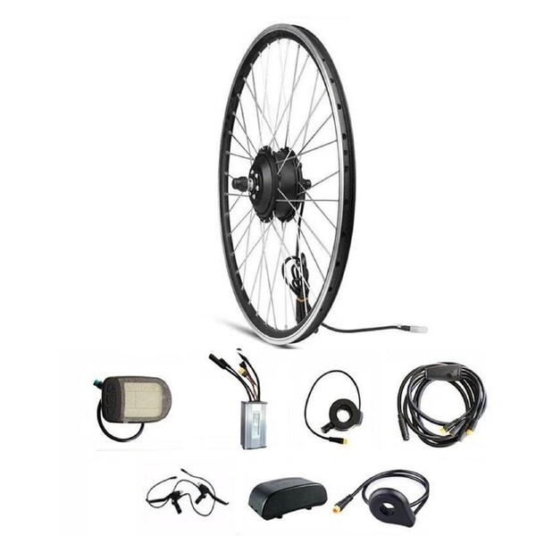 TDR 36V 250W Electric Bike Conversion Kit, Road Legal 26" Front Hub Motor Kit, Waterproof Wiring, Pedal Assist, Disc V Brake Compatible, KT LCD5 Display