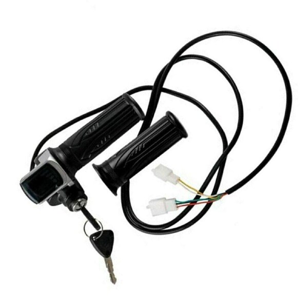 TDR 48V Twist Speed Throttle with LCD Display Keys for Electric Scooter E-Bike Bicycle Durable Control Grip