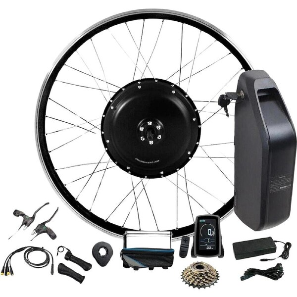 TDR 48V 1500W Electric Bike Rear Wheel Conversion Kit for 700C 28" 29" Bicycle, Includes 15AH Lithium Battery & Intelligent LCD Display