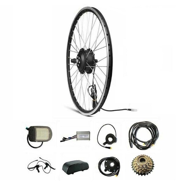 TDR 350W Electric Bike Conversion Kit for 28" 29" 700C Rear Hub, 36V Brushless Motor, Battery and Charger Not Included