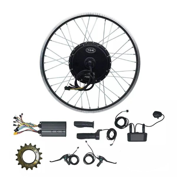 TDR 72V 3000W 80A Rear Rim Motor Electric Bike Conversion Kit for 26 Inch Wheel with LCD Display and Twist Throttle