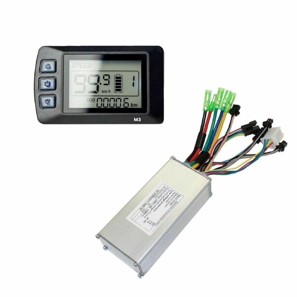 TDR 48V 1000W Electric Bicycle Scooter Controller with LCD Digital Display Panel Speed ODO Trip Distance Battery Level PAS for E-Bike Accessories
