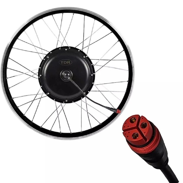 TDR 48V 1500W Electric Bike Motor for 700C 28" 29" Wheels, Brushless Direct-Drive Hub Motor, 65 N.M Torque, Fits Disc and V-Brake Systems