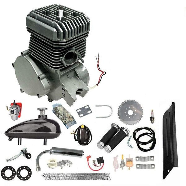 TDR BT110 110CC Motorized Bicycle Engine Kit 2 Stroke Petrol Gas Engine with Kick Start for Push Bike Customization