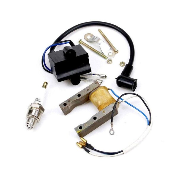 TDR Ignition Coil CDI Spark Plug Magneto Stator Kit 49cc 60cc 66cc 70cc 80cc Motorized Bicycle Push Bike 2 Stroke Engine Replacement Parts Motor Bike