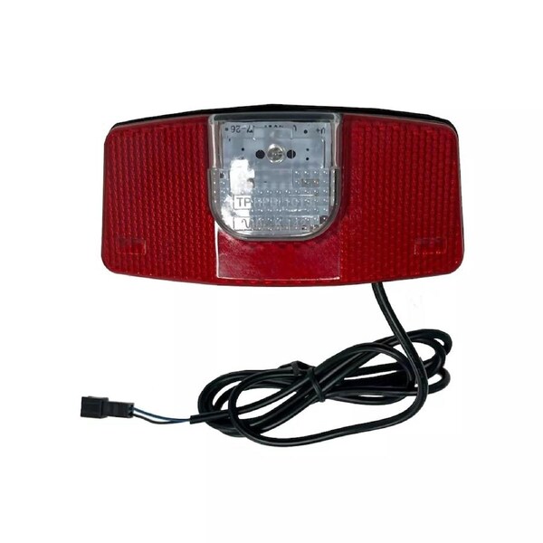 TDR LED Brake Rear Light Taillight for 12V 24V 36V 48V Electric Bike Scooter Ebike, ABS Material
