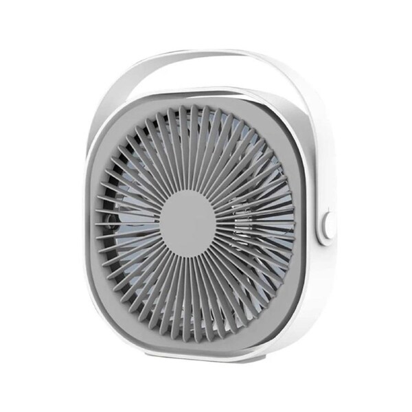 3-Speed USB 20cm Desktop Fan - Quiet Portable Lightweight Rechargeable Cooler