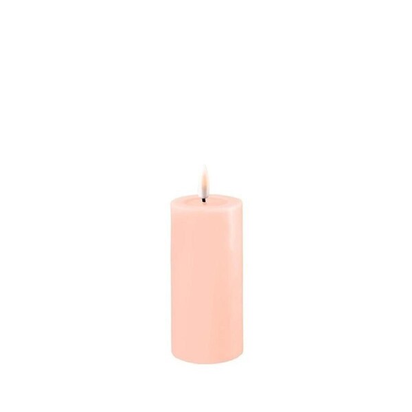 Deluxe Homeart Flameless Candle - Light Pink 5 x 12.5cm