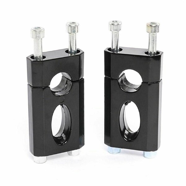 TDR Universal Black Handlebar Clamp Riser 22mm 7/8" for Pit Dirt Bike ATV Quad 110cc 125cc Motorbike Handle Bar Mount Riser with M8 x 120mm Screws