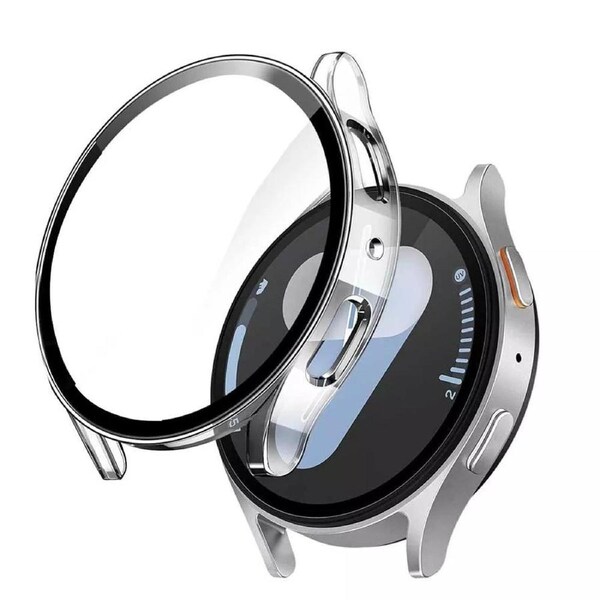 Clear For Samsung Galaxy Watch 7 Case Screen Protector Clear 44mm Cover