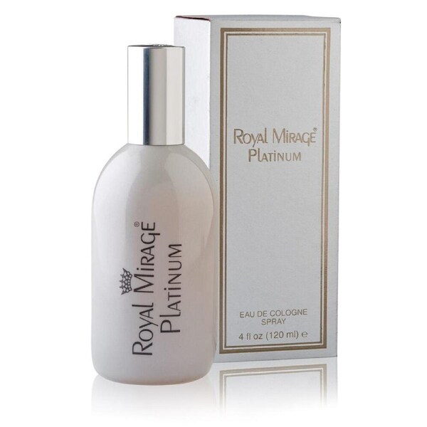 Royal Mirage Platinum EDC Eau De Cologne Fragrance Spray Scent Unisex 120ml