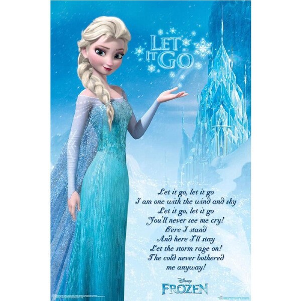 Disney Frozen Let It Go Chorus Poster 91.5x61cm Home/Room Wall Hanging Decor