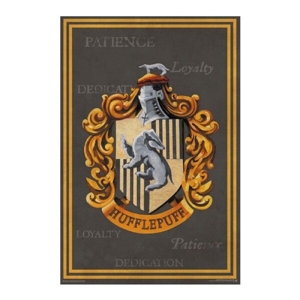 Wizarding World Harry Potter Hufflepuff Crest Poster 91.5x61cm Wall Art Decor