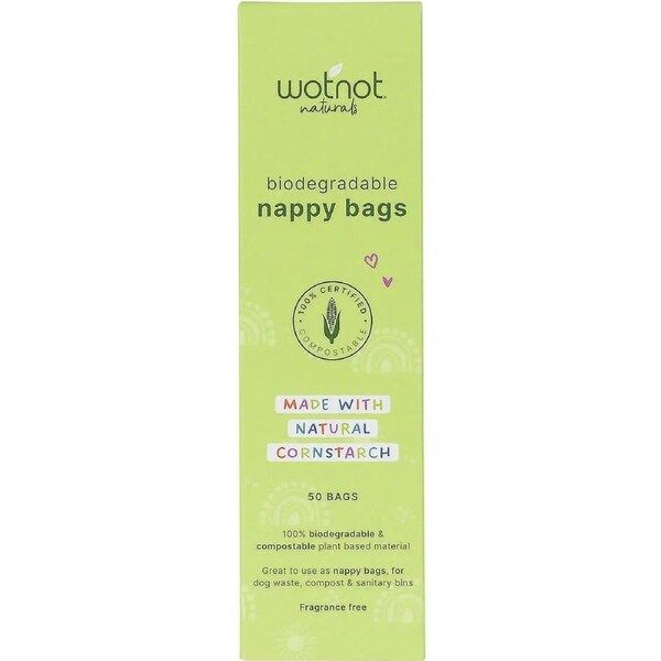 WOTNOT Biodegradable Nappy Bags 100% Compostable 50