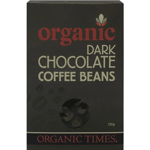 ORGANIC TIMES Dark Chocolate Coffee Beans 150g