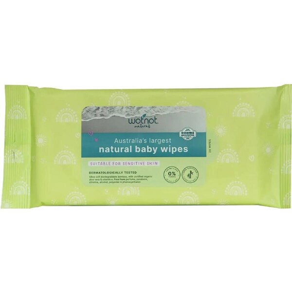 WOTNOT Baby Wipes - Alcohol Free 100% Biodegradable 70