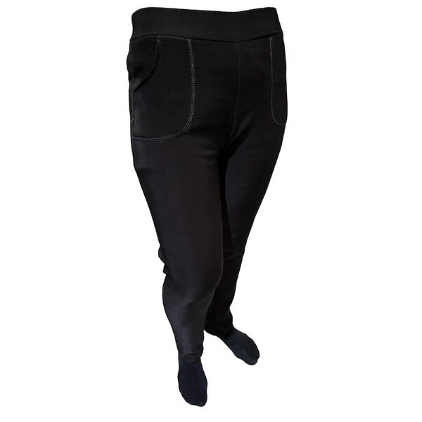 Ladies Fur Lined Thermal Leggings Womens Warm Winter Pants Stretch Skinny Leg S/M