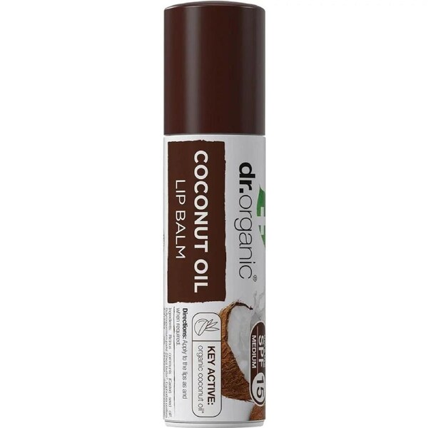 DR ORGANIC Lip Balm - SPF 15 Organic Virgin Coconut Oil 5.7ml