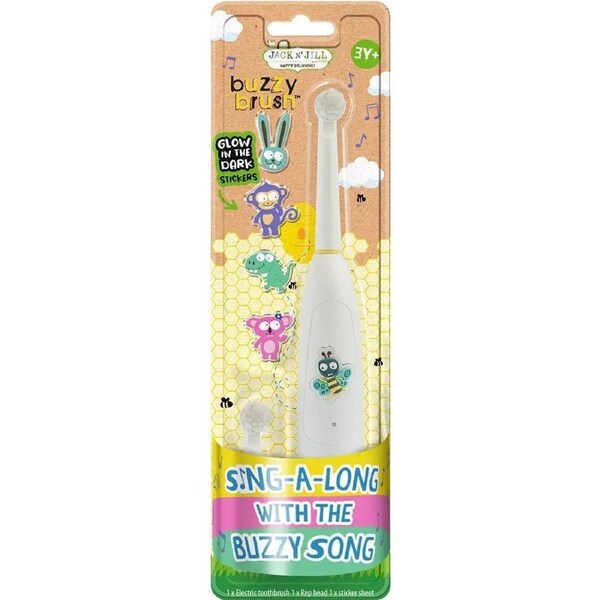 JACK N' JILL Electric Musical Toothbrush Buzzy Brush - 3 Years + 1