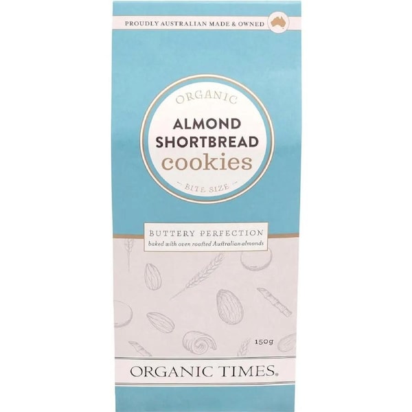 ORGANIC TIMES Cookies Almond Shortbread 150g