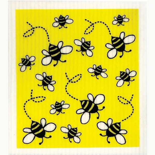 RETROKITCHEN 100% Biodegradable Dishcloth Bees 1