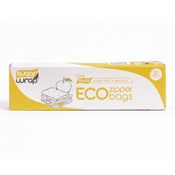 SUGARWRAP Eco Zipper Bags Made From Sugarcane - Large 20