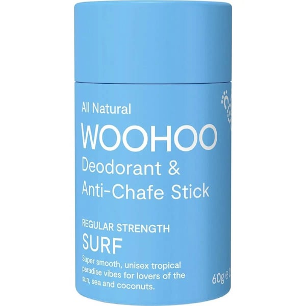 WOOHOO BODY Deodorant & Anti-Chafe Stick Surf - Regular Strength 60g