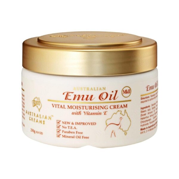 Australian Creams MkII Emu Oil Vital Moisturising Cream With Vitamin E 250g