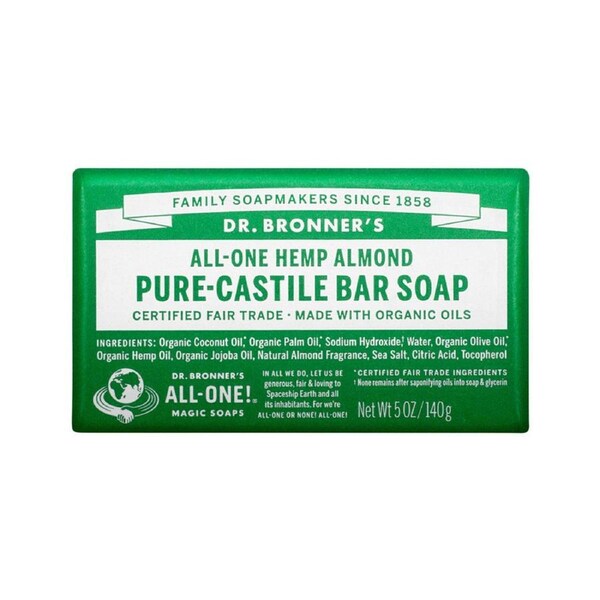 Dr. Bronner's Pure-Castile Bar Soap (Hemp All-One) Almond 140g