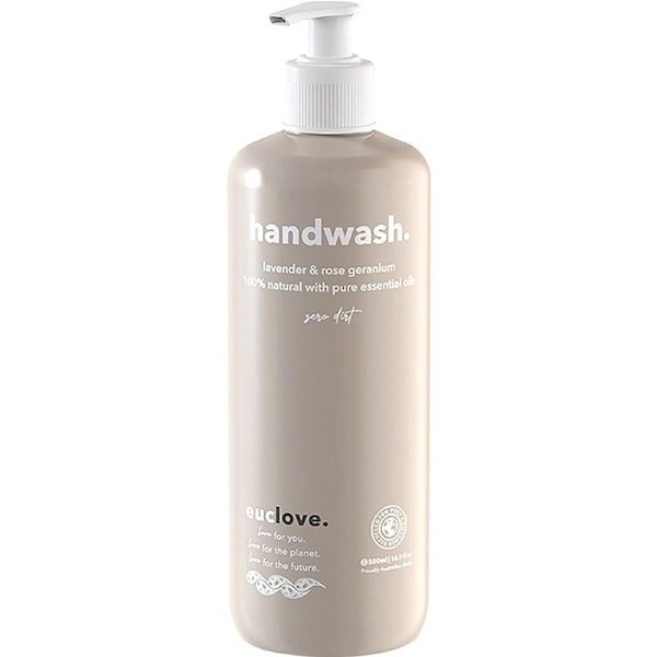 Euclove Hand Wash Lavender & Rose Geranium Pump 500ml
