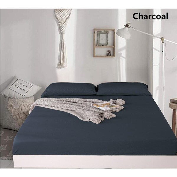 Ramesses 1000TC Linen Bamboo Fitted Sheet Combo Set Double / Linen