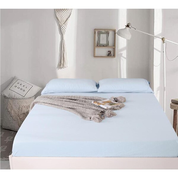 Ramesses 1000TC Linen Bamboo Fitted Sheet Combo Set King / Dusty Pink