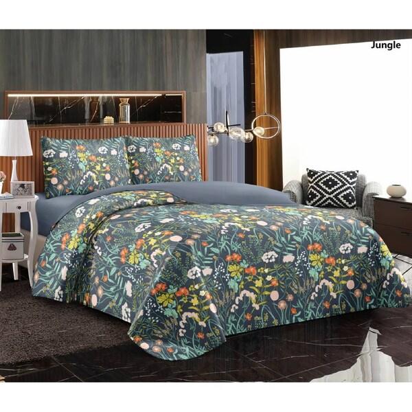 Ramesses Printed 2000TC Cooling Bamboo Blend Quilt Cover Set Double / Idyllic